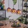 Koyoto Hängeleuchte Glas 20 cm Klar, Kupferfarben, 3-flammig