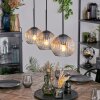 Ripoll Hängeleuchte Glas 15 cm Bernsteinfarben, Klar, 3-flammig
