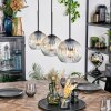 Ripoll Hängeleuchte Glas 15 cm Bernsteinfarben, Klar, 3-flammig
