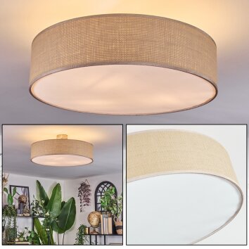 Foggia Deckenleuchte 50 cm Nickel-Matt, 3-flammig