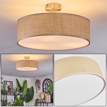 Foggia Deckenleuchte 40 cm Nickel-Matt, 3-flammig