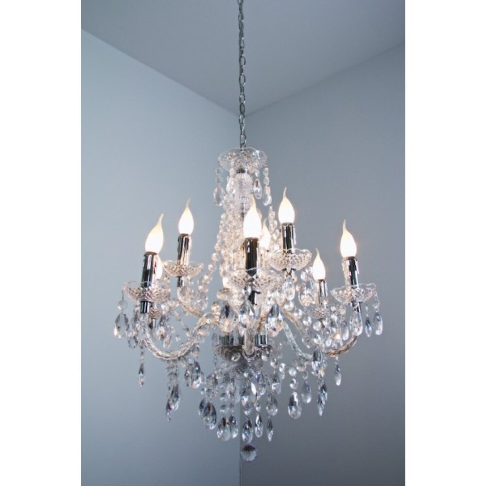 Reality LÜSTER Kronleuchter Transparent, Klar, 9-flammig main product photo