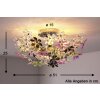Reality FLOWER Deckenleuchte Bunt, Chrom, 4-flammig
