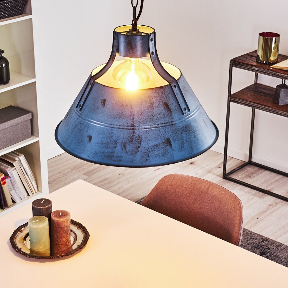 Berkeley Hängeleuchte Blau, Schwarz, 1-flammig