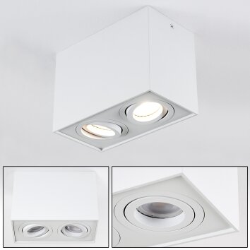 Baishan Deckenleuchte LED Weiß, 2-flammig