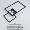 Doyon Deckenleuchte LED Schwarz, 1-flammig
