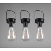 Reality Campus Solarleuchte LED Schwarz, 3-flammig