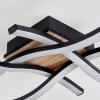 Letala Deckenleuchte LED Holzoptik, 4-flammig