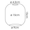 Glas-Lampenschirm Lauden Ersatzglas 15 cm Bernsteinfarben, Klar