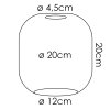 Lauden Ersatzglas 20 cm Chrom, Klar, Rauchfarben