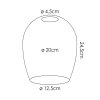 Glaslampenschirm Vevino Ersatzglas 20 cm Bernsteinfarben