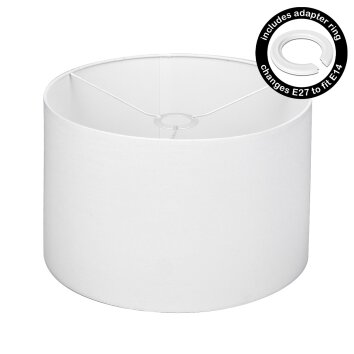Stoffschirm Bassagoda Lampenschirm 35 cm Weiß