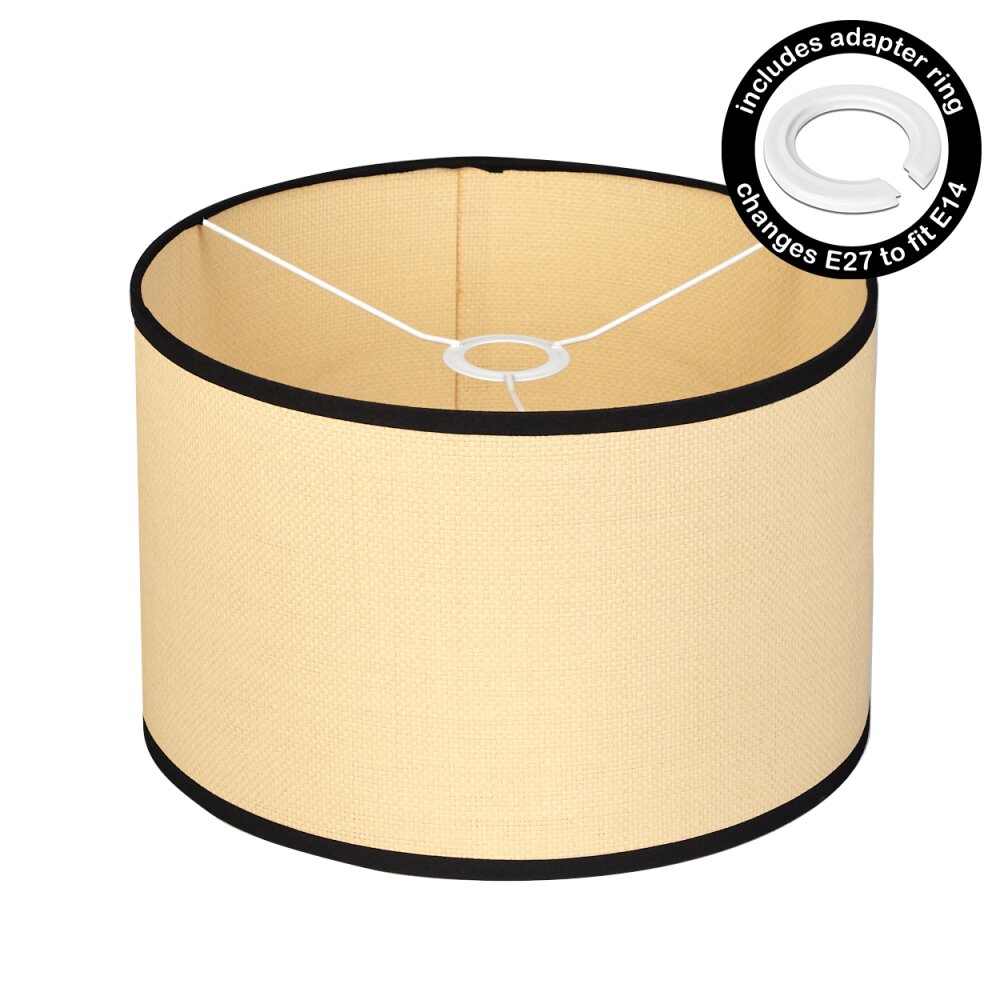 Chellas Lampenschirm 35 cm beige, Naturfarben, Schwarz main product photo
