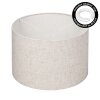 Stoffschirm Bassagoda Lampenschirm 35 cm beige, Weiß