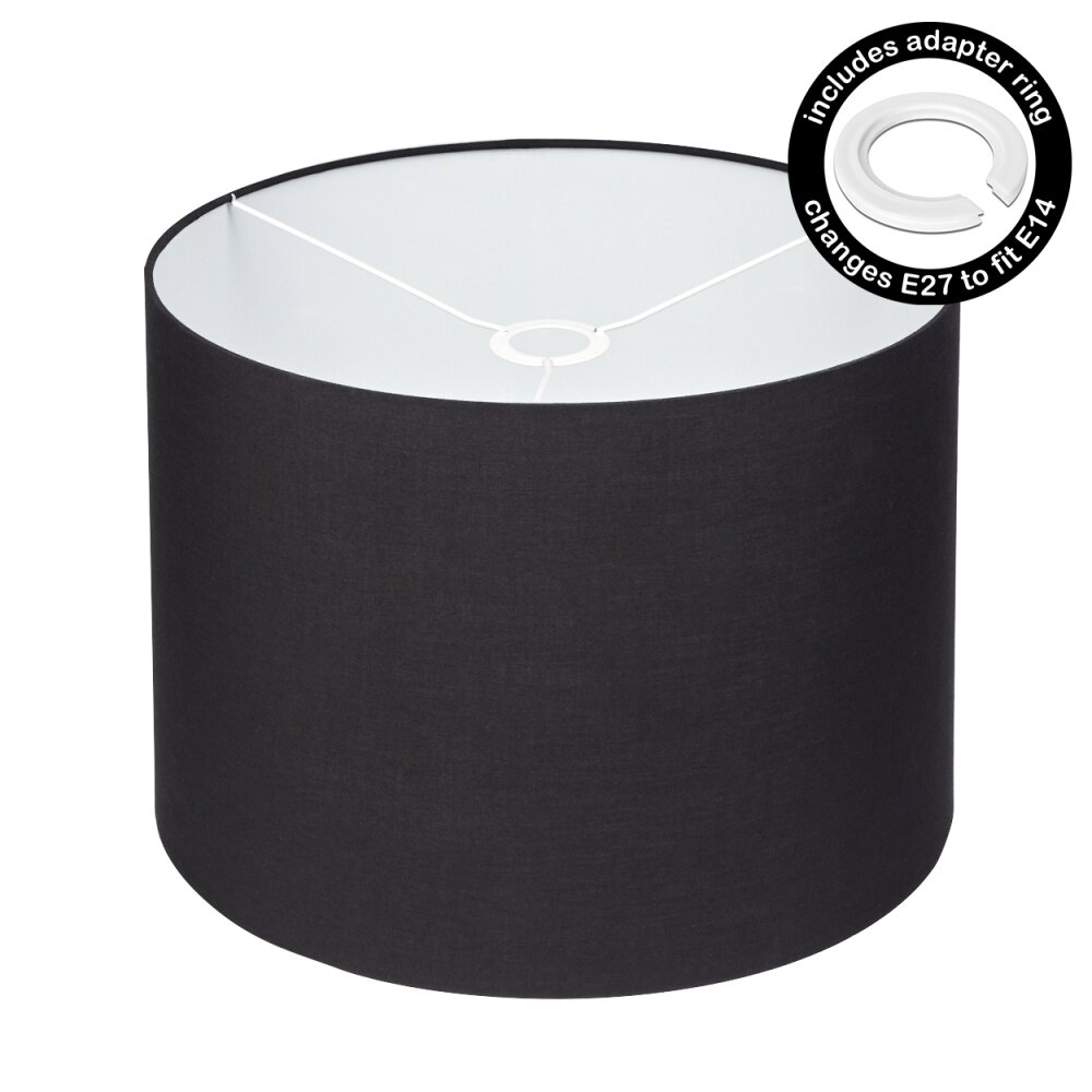 Stoff-Lampenschirm Bassagoda Lampenschirm 40 cm Schwarz, Weiß main product photo