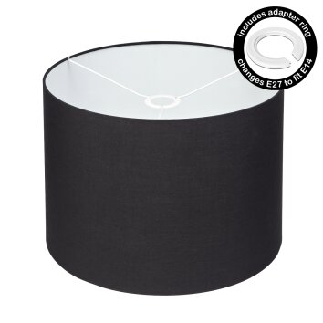 Stoff-Lampenschirm Bassagoda Lampenschirm 40 cm Schwarz, Weiß