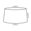 Barcos Lampenschirm 45 cm Naturfarben