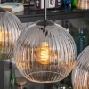 Koyoto Hängeleuchte Glas 20 cm Klar, Rauchfarben, 3-flammig