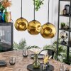 Ripoll Hängeleuchte Glas 20 cm Gold, 3-flammig