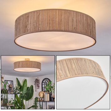 Foggia Deckenleuchte 50 cm Nickel-Matt, 3-flammig