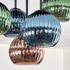 Koyoto Deckenleuchte Glas 15 cm Blau, Grün, Kupferfarben, 5-flammig
