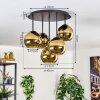 Koyoto Deckenleuchte Glas 15 cm Gold, 5-flammig
