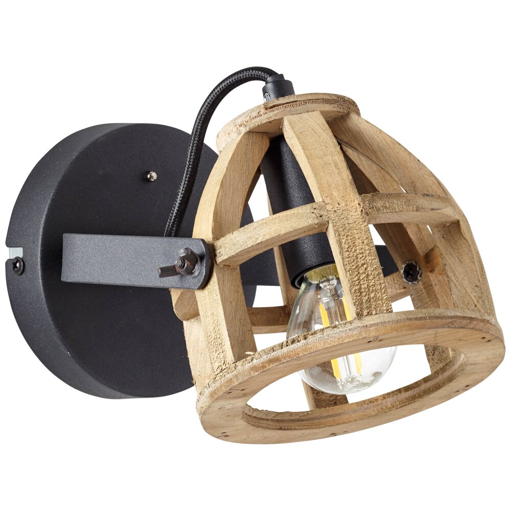 Brilliant Matrix Wood Wandstrahler Braun, Schwarz, 1-flammig main product photo