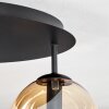 Gastor Deckenleuchte Glas 15 cm Bernsteinfarben, Rauchfarben, 5-flammig