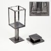 Tieva Sockelleuchte Schwarz, Silber, 1-flammig