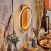 Pompu Wandleuchte LED Naturfarben, Schwarz, 1-flammig