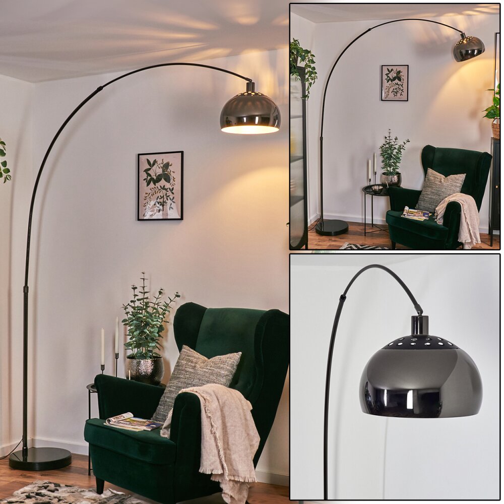 Baloca Stehleuchte 30 cm Chrom, Schwarz, 1-flammig main product photo