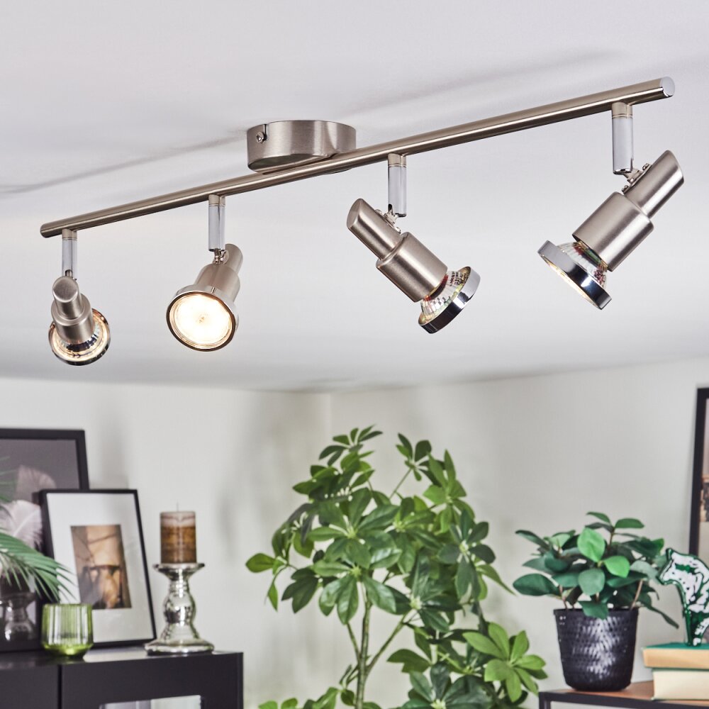 Firan Deckenleuchte LED Chrom, Nickel-Matt, 4-flammig