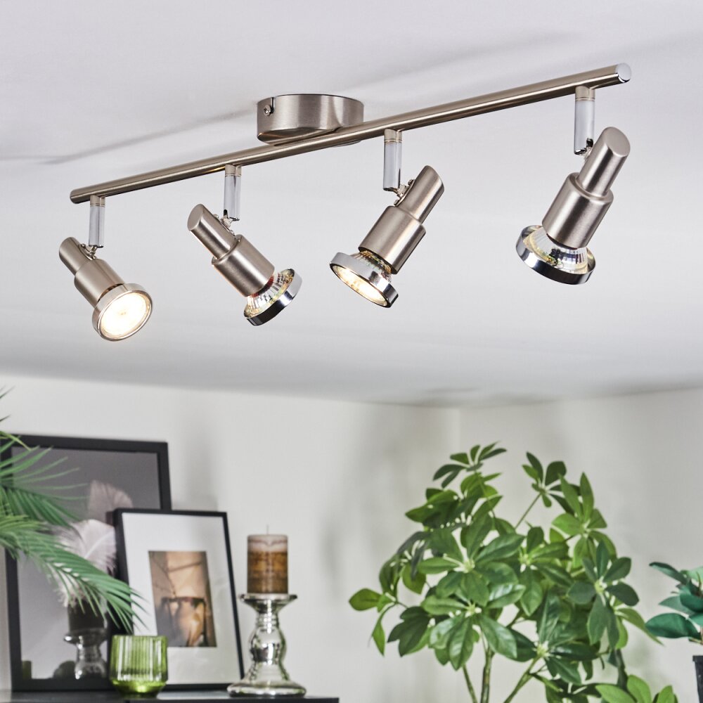 Firan Deckenleuchte LED Chrom, Nickel-Matt, 4-flammig