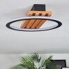 Pompu Deckenleuchte LED Naturfarben, Schwarz, 1-flammig