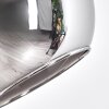 Koyoto Bogenlampe Glas 25 cm Chrom, Schwarz, 1-flammig