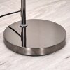 Koyoto Bogenlampe Glas 25 cm Chrom, Schwarz, 1-flammig