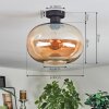 Apedo Deckenleuchte Glas 30 cm Bernsteinfarben, 1-flammig