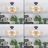 Mertola Deckenleuchte Glas 35 cm Bernsteinfarben, Klar, 1-flammig