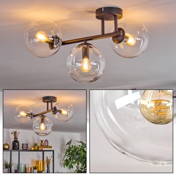 Gastor Deckenleuchte Glas 15 cm Klar, 3-flammig