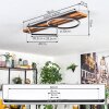 Pompu Deckenleuchte LED Naturfarben, Schwarz, 1-flammig