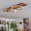 Pompu Deckenleuchte LED Naturfarben, Schwarz, 1-flammig
