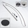 Baloca Stehleuchte 30 cm Nickel-Matt, Schwarz, 1-flammig