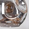 Ripoll Hängeleuchte Glas 25 cm Bernsteinfarben, Rauchfarben, 5-flammig