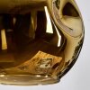Ripoll Hängeleuchte Glas 25 cm Blau, Chrom, Gold, Grün, Kupferfarben, Rauchfarben, 5-flammig