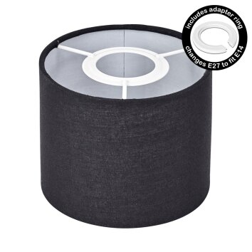 Stoffschirm Bassagoda Lampenschirm 12 cm Schwarz, Weiß