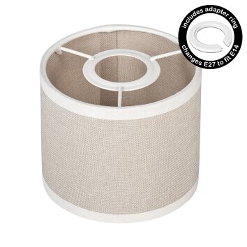 Lampenschirm aus Stoff Bassagoda Lampenschirm 12 cm beige, Weiß