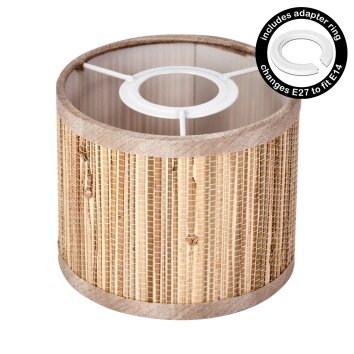 Bongal Lampenschirm 12 cm Naturfarben, Weiß