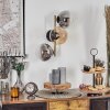 Gastor Wandleuchte Glas 15 cm Gold, Schwarz, 3-flammig