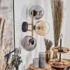 Gastor Wandleuchte Glas 15 cm Gold, Schwarz, 3-flammig