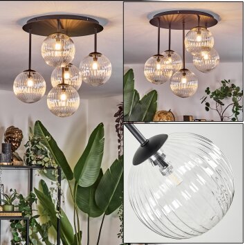 Chehalis Deckenleuchte Glas 15 cm Klar, 5-flammig Chehalis Deckenleuchte Glas 15 cm Klar, 5-flammig